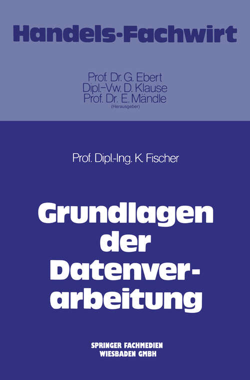 Book cover of Grundlagen der Datenverarbeitung (1978)