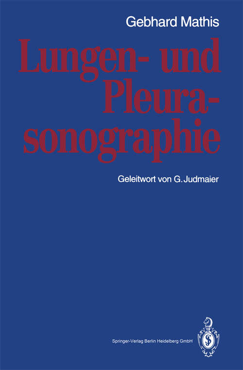 Book cover of Lungen- und Pleurasonographie (1992)
