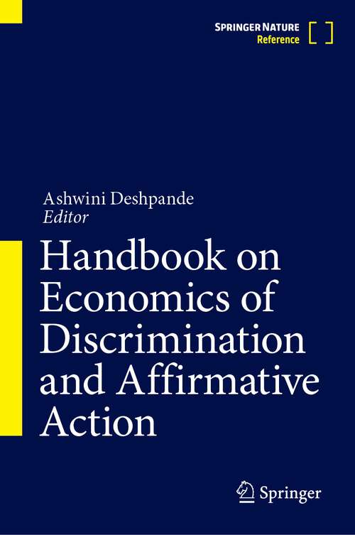 Book cover of Handbook on Economics of Discrimination and Affirmative Action
