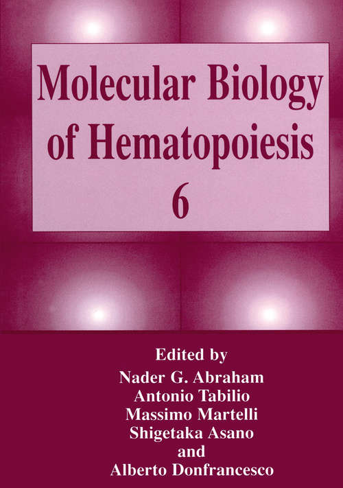 Book cover of Molecular Biology of Hematopoiesis 6 (1999)