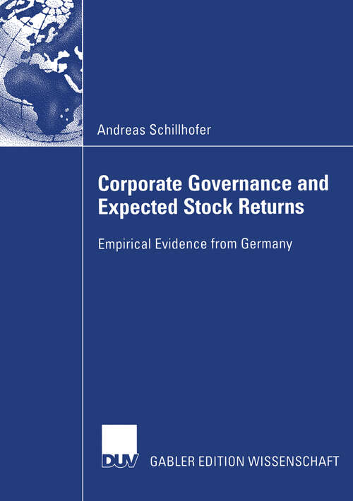 Book cover of Corporate Governance and Expected Stock Returns: Empirical Evidence from Germany (2003)