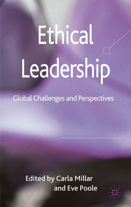 Book cover of Ethical Leadership: Global Challenges and Perspectives (2011)