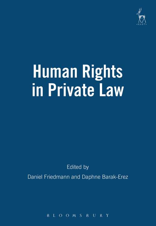 Book cover of Human Rights in Private Law