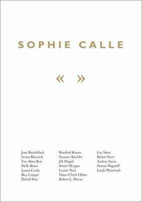 Book cover of Sophie Calle (PDF)