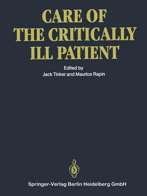 Book cover of Care of the Critically Ill Patient (1983)