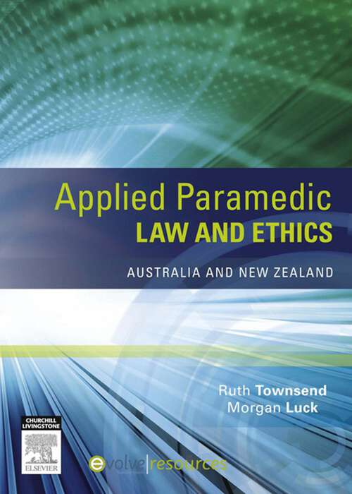 Book cover of Applied Paramedic Law and Ethics: Australia and New Zealand (2)