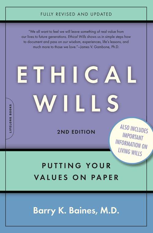 Book cover of Ethical Wills: Putting Your Values on Paper (2)
