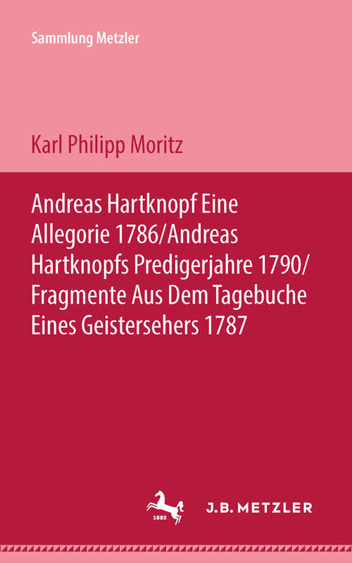 Book cover of Andreas Hartknopf (Sammlung Metzler)