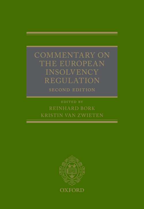 Book cover of Commentary on the European Insolvency Regulation