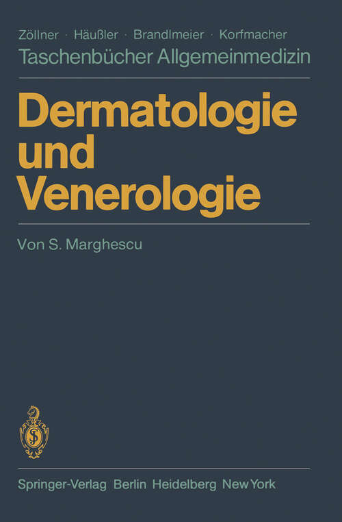 Book cover of Dermatologie und Venerologie (1981) (Taschenbücher Allgemeinmedizin)