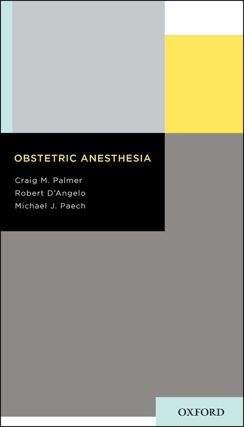 Book cover of Obstetric Anesthesia