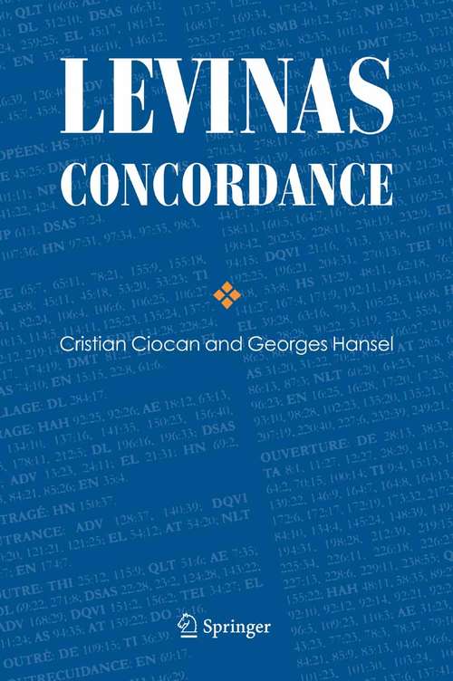 Book cover of Levinas Concordance (2005)