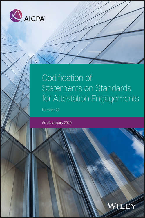 Book cover of Codification of Statements on Standards for Attestation Engagements: 2020 (AICPA)