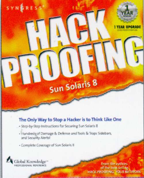 Book cover of Hack Proofing Sun Solaris 8