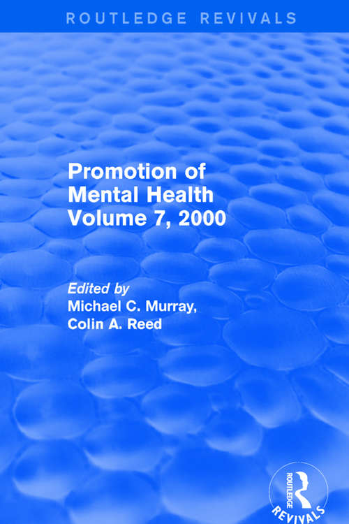 Book cover of Promotion of Mental Health: Volume 7, 2000