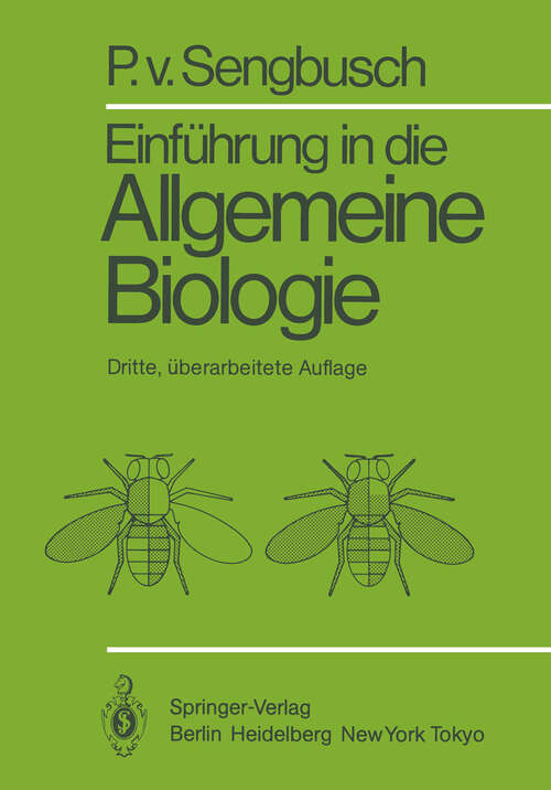 Book cover of Einführung in die Allgemeine Biologie (3. Aufl. 1985)
