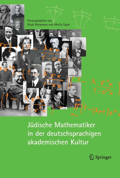 Book cover of Jüdische Mathematiker in der deutschsprachigen akademischen Kultur (2009)
