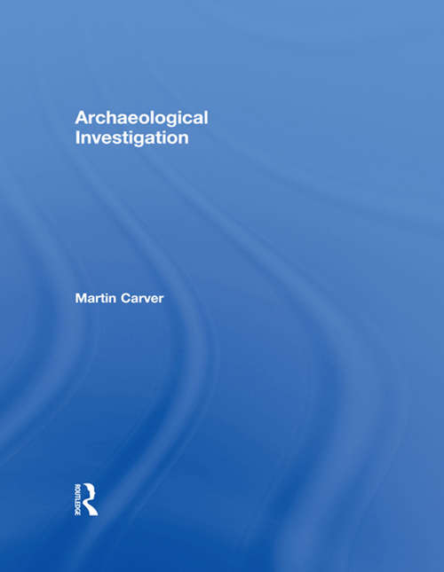 Book cover of Archaeological Investigation