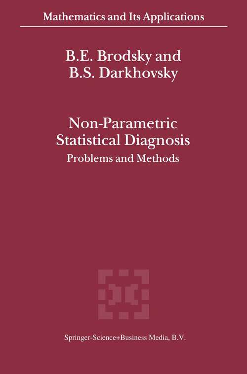 Book cover of Non-Parametric Statistical Diagnosis: Problems and Methods (2000) (Mathematics and Its Applications #509)