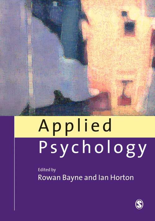 Book cover of Applied Psychology: Current Issues and New Directions (PDF)