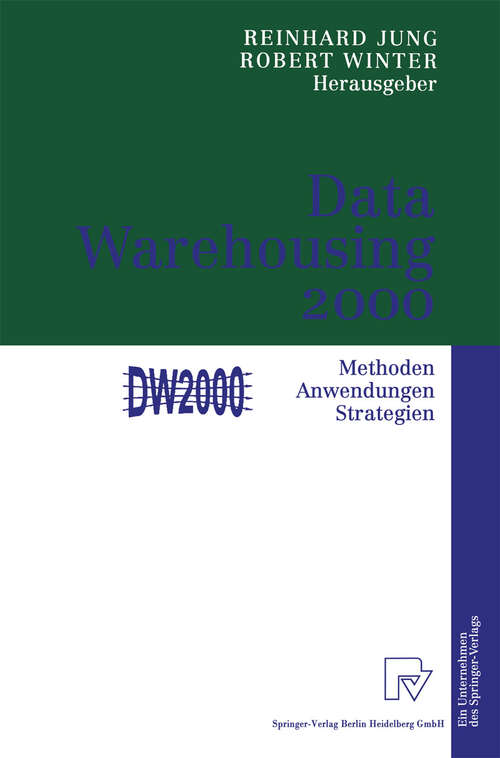 Book cover of Data Warehousing 2000: Methoden, Anwendungen, Strategien (2000)