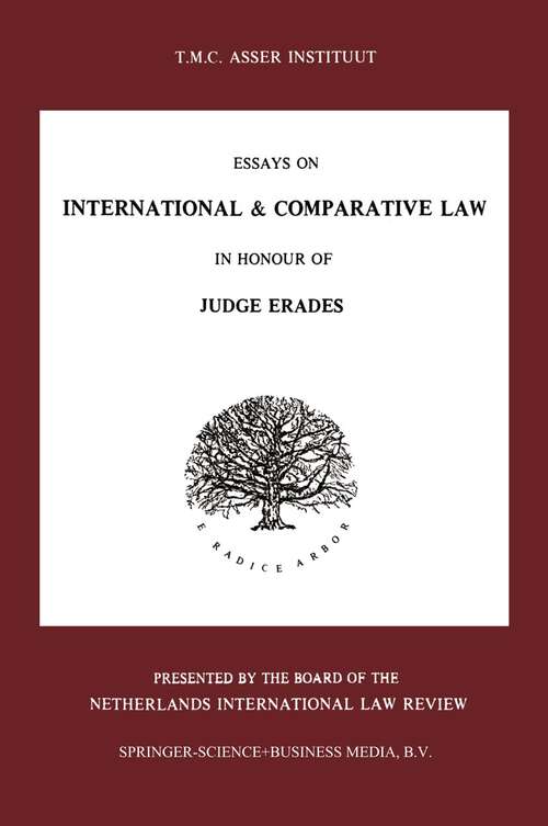 Book cover of Essays on International & Comparative Law (1983)