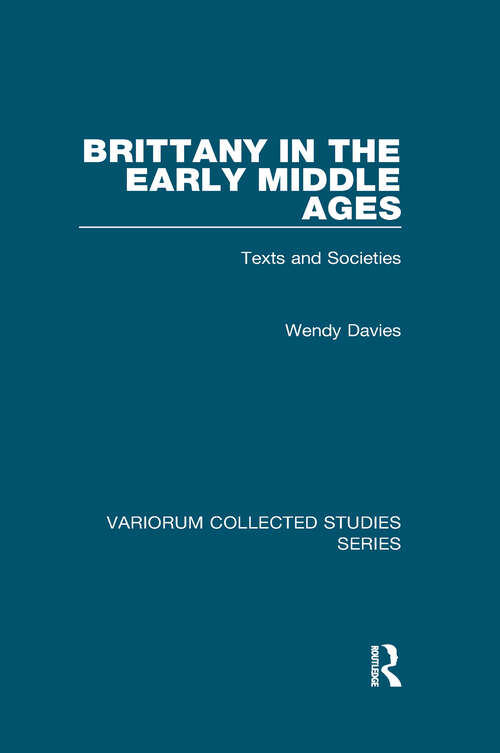 Book cover of Brittany in the Early Middle Ages: Texts and Societies