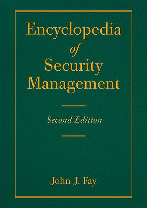 Book cover of Encyclopedia of Security Management (2)