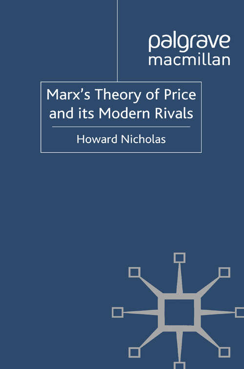 Book cover of Marx's Theory of Price and its Modern Rivals (2011)