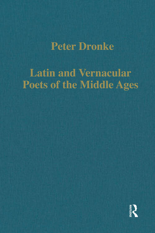 Book cover of Latin and Vernacular Poets of the Middle Ages (Variorum Collected Studies)