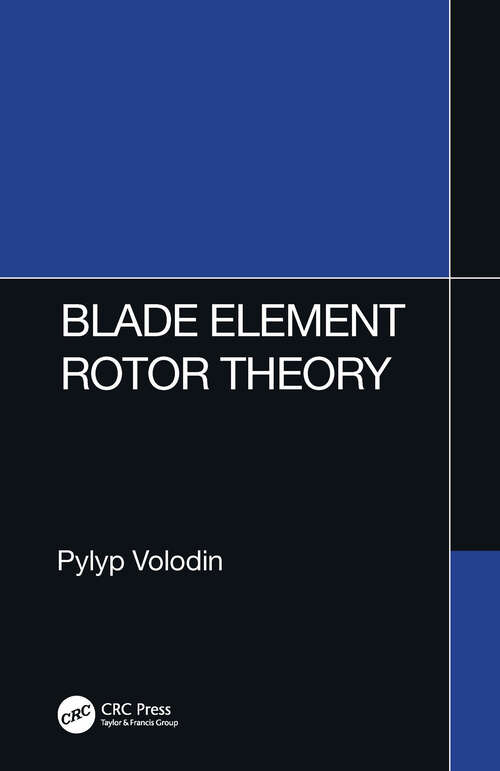 Book cover of Blade Element Rotor Theory