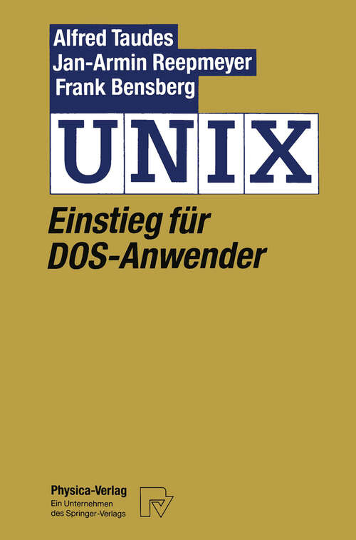 Book cover of UNIX: Einstieg für DOS-Anwender (1993)