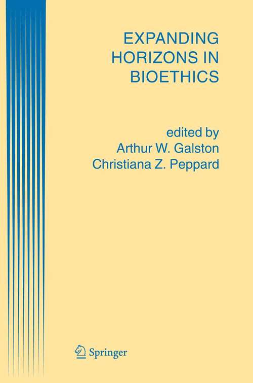 Book cover of Expanding Horizons in Bioethics (2005)