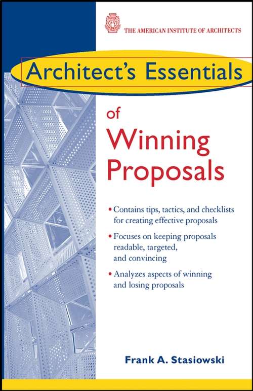 Book cover of Architect's Essentials of Winning Proposals (The Architect's Essentials of Professional Practice #12)