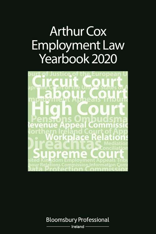 Book cover of Arthur Cox Employment Law Yearbook 2020