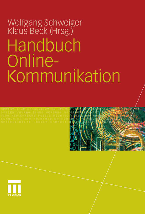 Book cover of Handbuch Online-Kommunikation (2010)