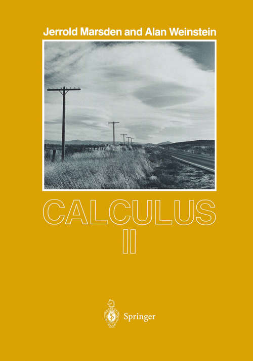 Book cover of Calculus II (2nd ed. 1985) (Undergraduate Texts in Mathematics)