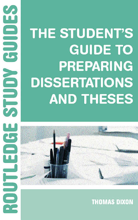 Book cover of The Student's Guide to Preparing Dissertations and Theses (2)