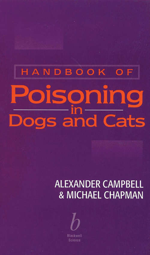 Book cover of Handbook of Poisoning in Dogs and Cats