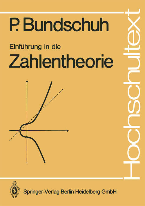 Book cover of Einführung in die Zahlentheorie (1988) (Hochschultext)