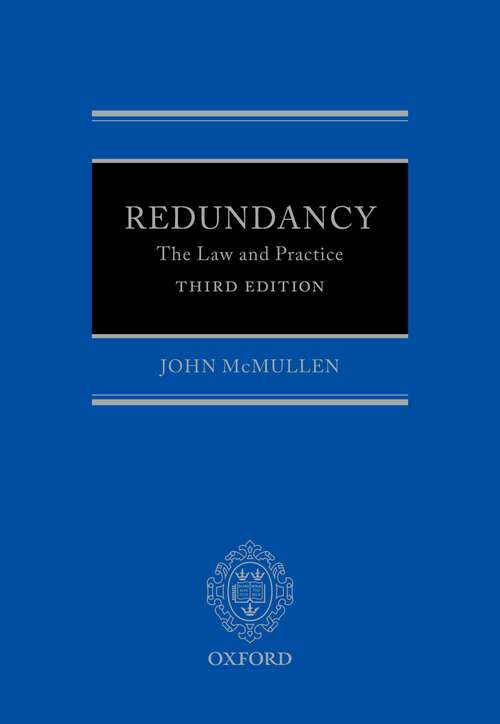 Book cover of Redundancy: The Law and Practice