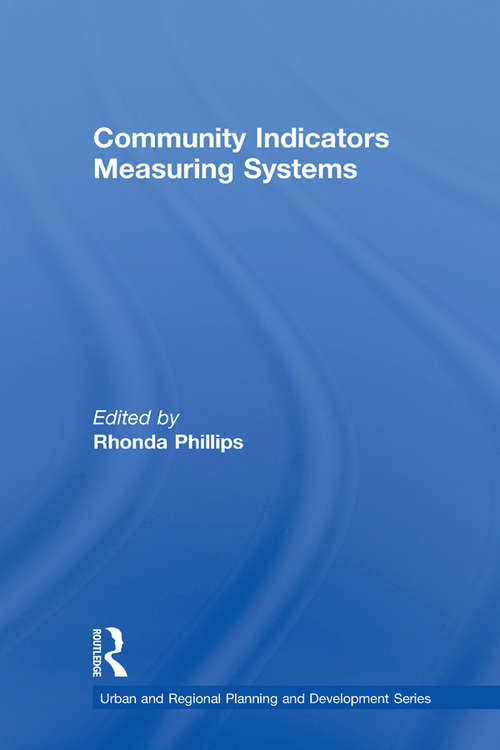 Book cover of Community Indicators Measuring Systems (Urban and Regional Planning and Development Series)