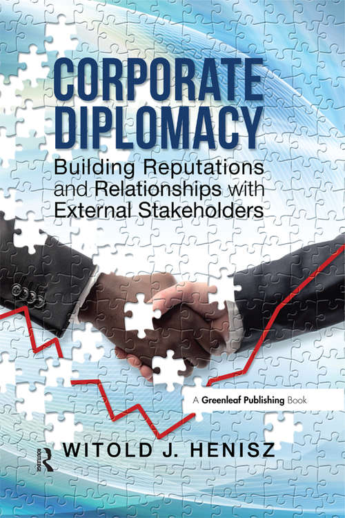 Book cover of Corporate Diplomacy: Building Reputations and Relationships with External Stakeholders