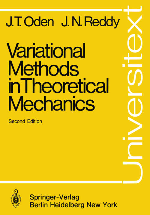 Book cover of Variational Methods in Theoretical Mechanics (2nd ed. 1983) (Universitext)