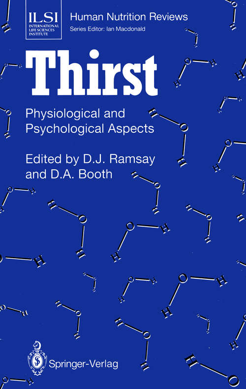 Book cover of Thirst: Physiological and Psychological Aspects (1991) (ILSI Human Nutrition Reviews)