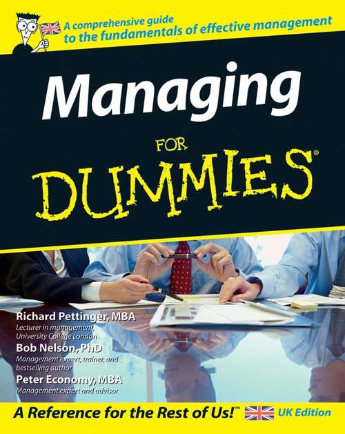 Book cover of Managing For Dummies (UK Edition)