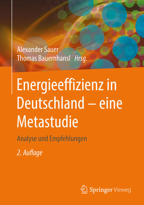 Book cover of Energieeffizienz in Deutschland - eine Metastudie: Analyse und Empfehlungen (2. Aufl. 2016)