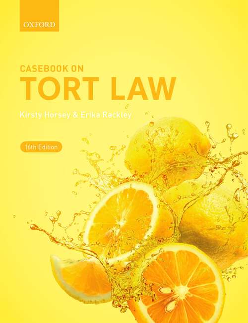 Book cover of Casebook on Tort Law (16)