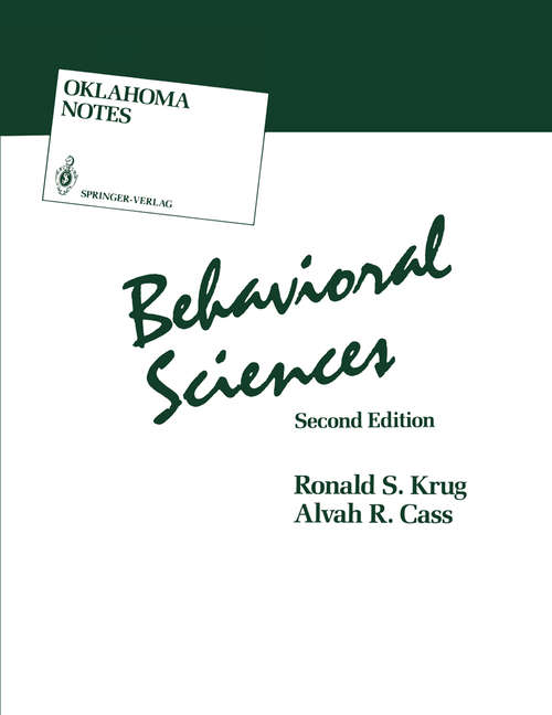 Book cover of Behavioral Sciences (2nd ed. 1989) (Oklahoma Notes)