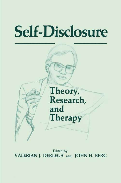 Book cover of Self-Disclosure: Theory, Research, and Therapy (1987) (Perspectives in Social Psychology)